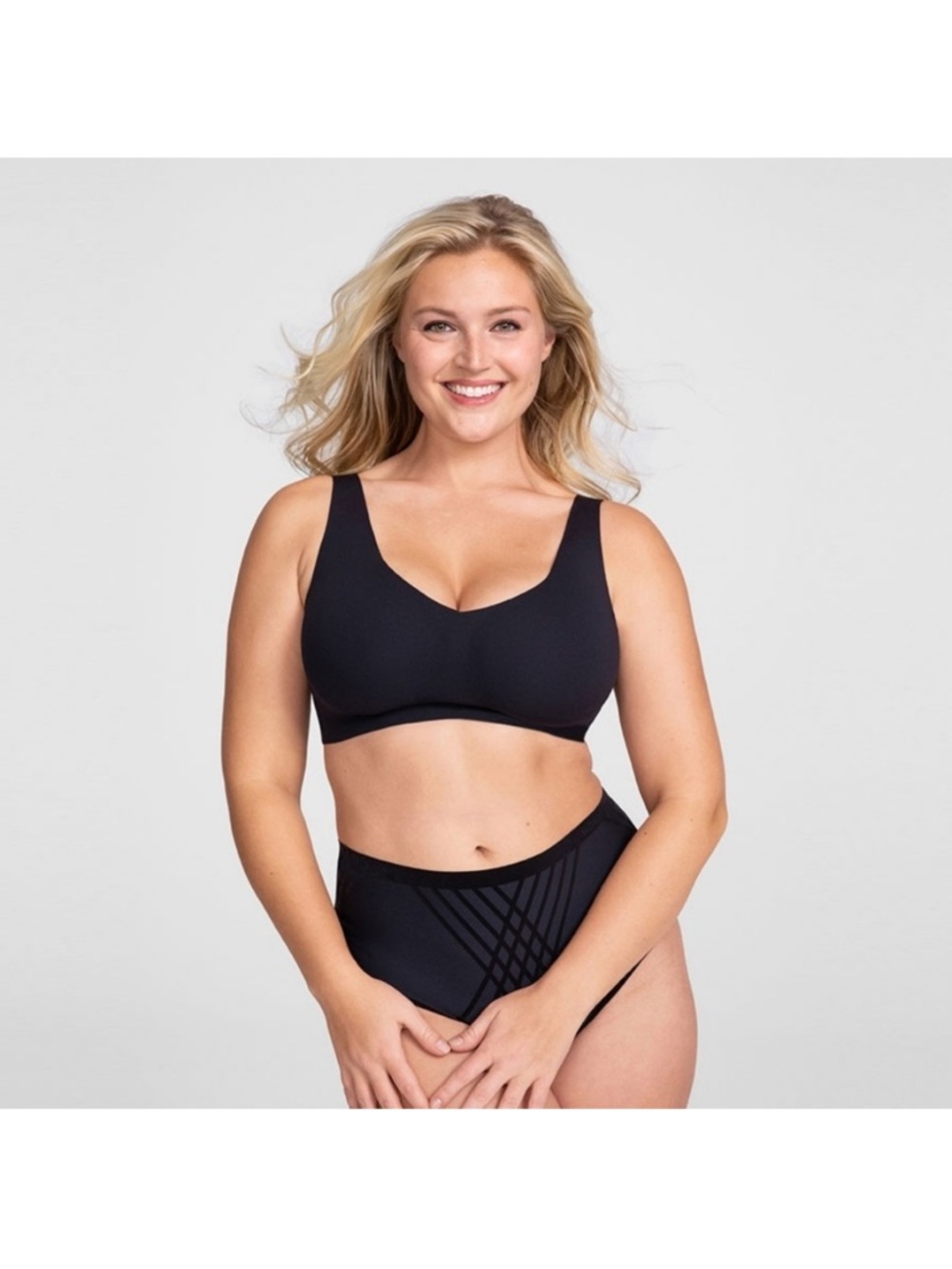 Honeylove V-Neck Bra black